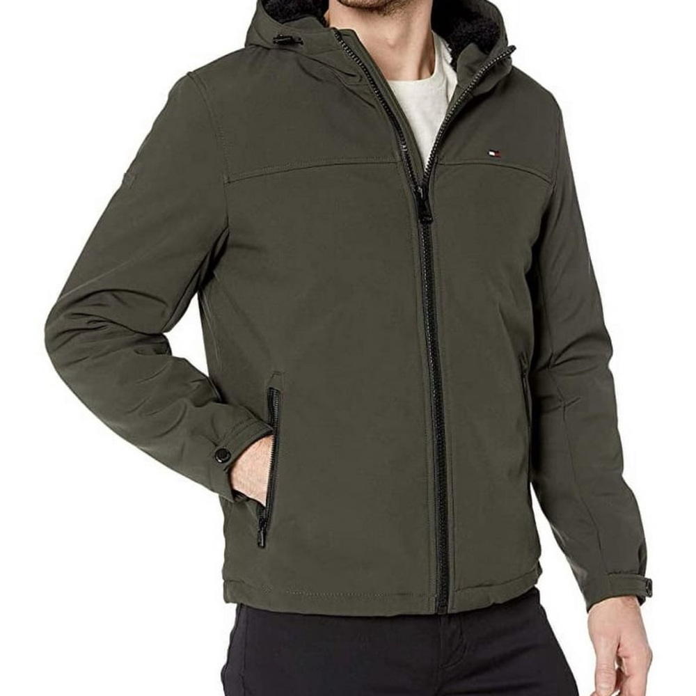 Tommy Hilfiger Men's Dark Green Hooded Jacket
